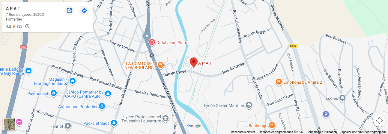 Acc&egrave;s r&eacute;sidence APAT &agrave; Pontarlier 